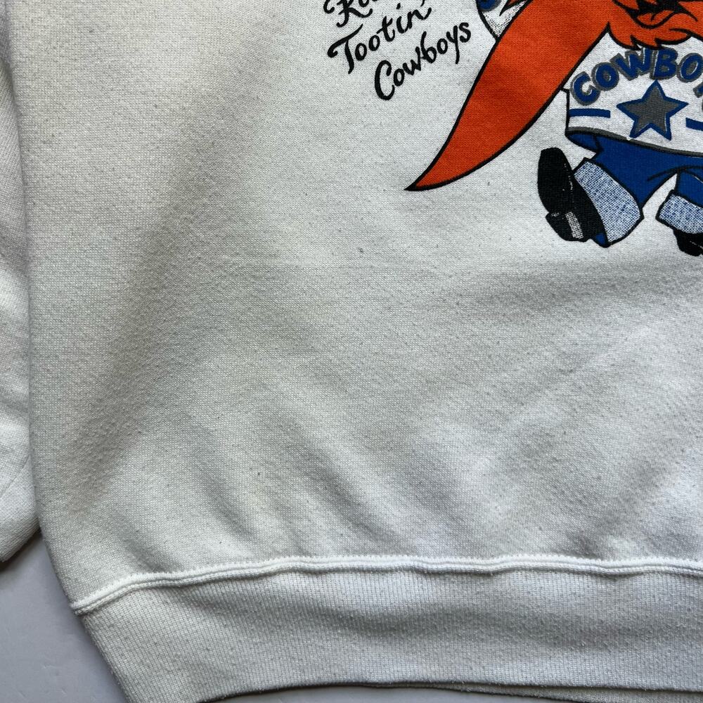 Vintage 90s Dallas Cowboys Yosemite Sam Football NFL Crewneck Sweatshirt USA XL - Picture 4 of 12